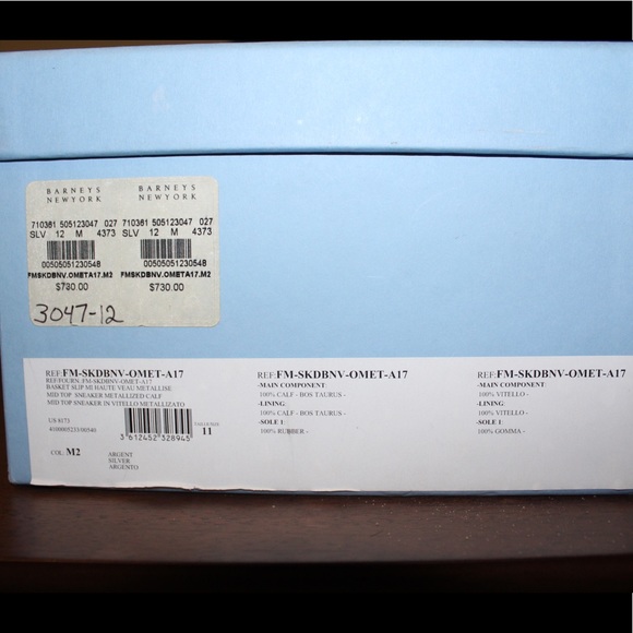 Men’s Lanvin Metallic Silver Sneakers - Picture 4 of 4